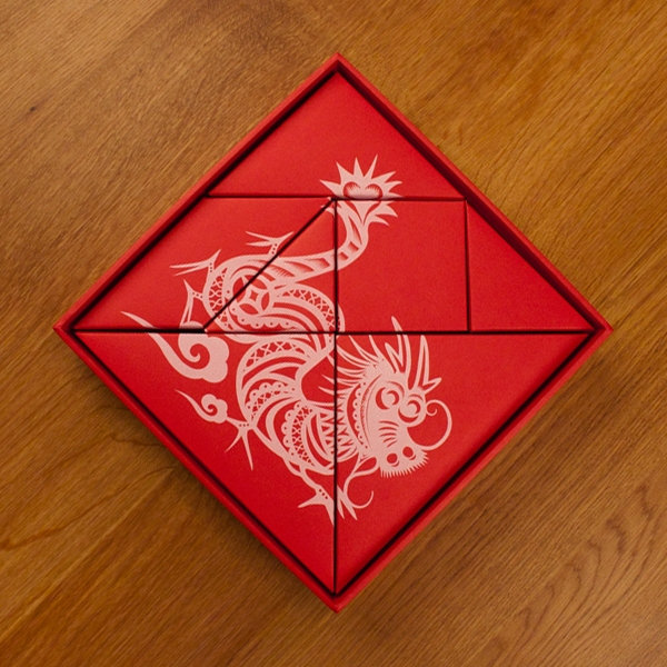 春節禮品盒包裝設計，新年七巧板的妙用