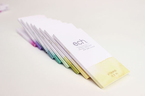 彩色之光， 生態手工巧克力食品包裝設計工程。