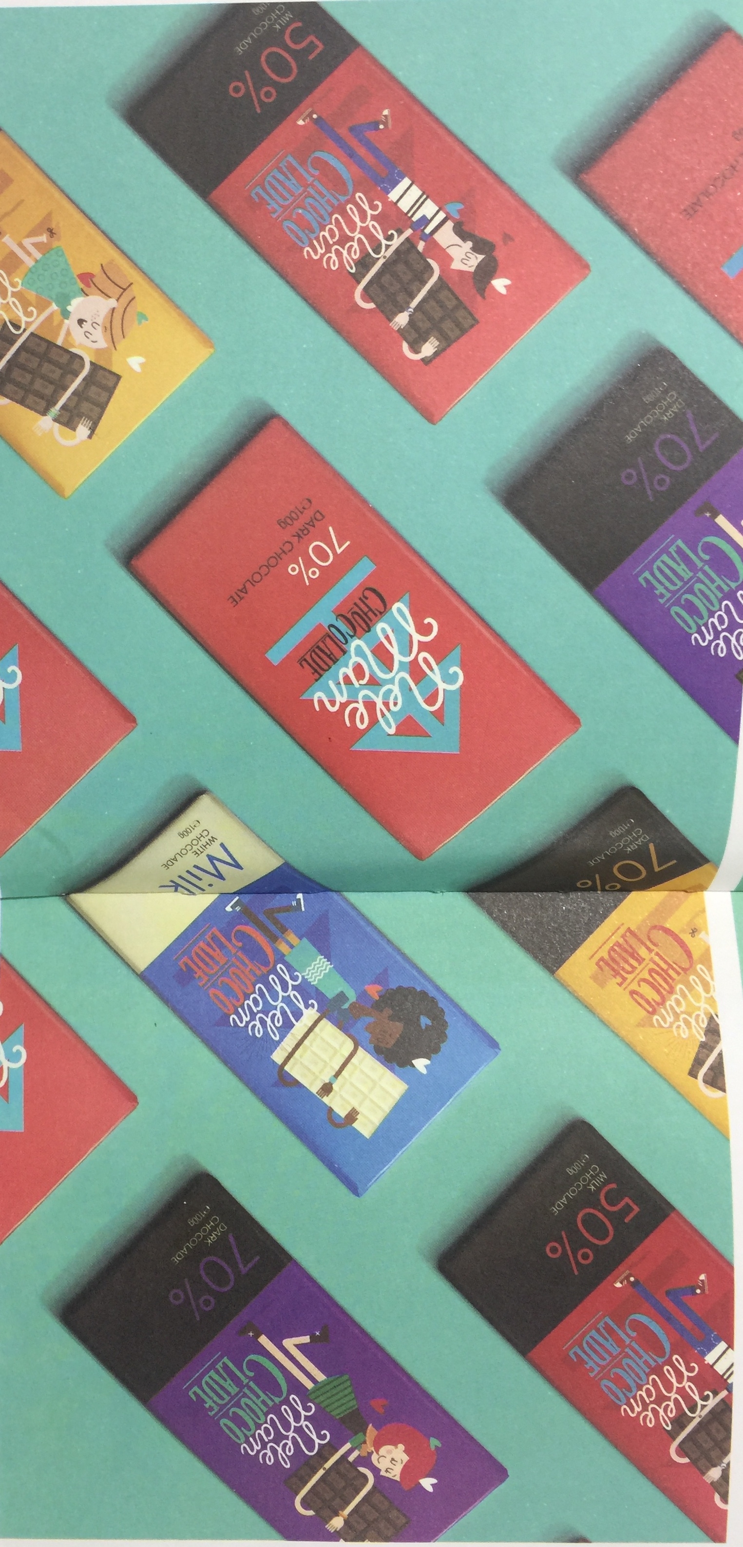 巧克力食品插畫包裝設計