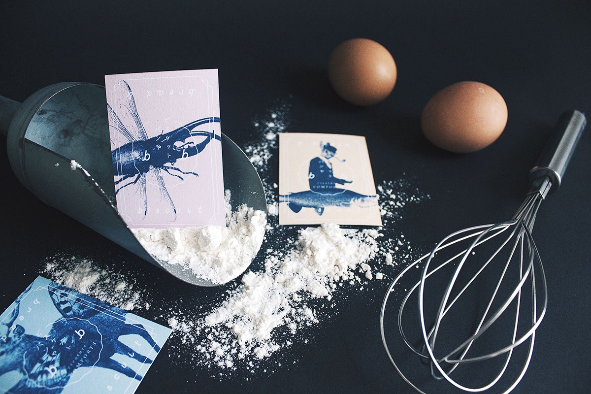 概念化早餐,面包與餅干食品飲料包裝設計