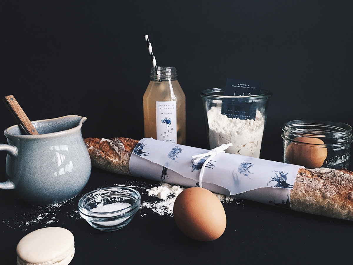 概念化早餐,面包與餅干食品飲料包裝設計