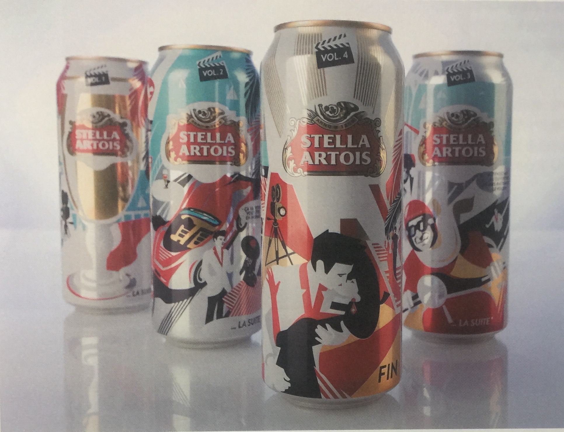 漫畫(huà)風(fēng)格的電影院啤酒包裝設(shè)計(jì)