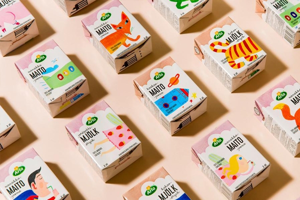 這款牛奶飲料包裝俏皮的都要從貨架上跳出來(lái)了！