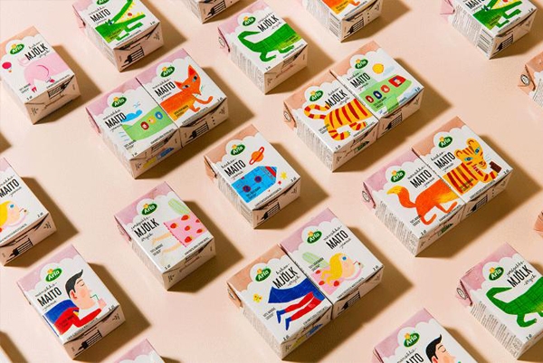 這款牛奶飲料包裝俏皮的都要從貨架上跳出來(lái)了！